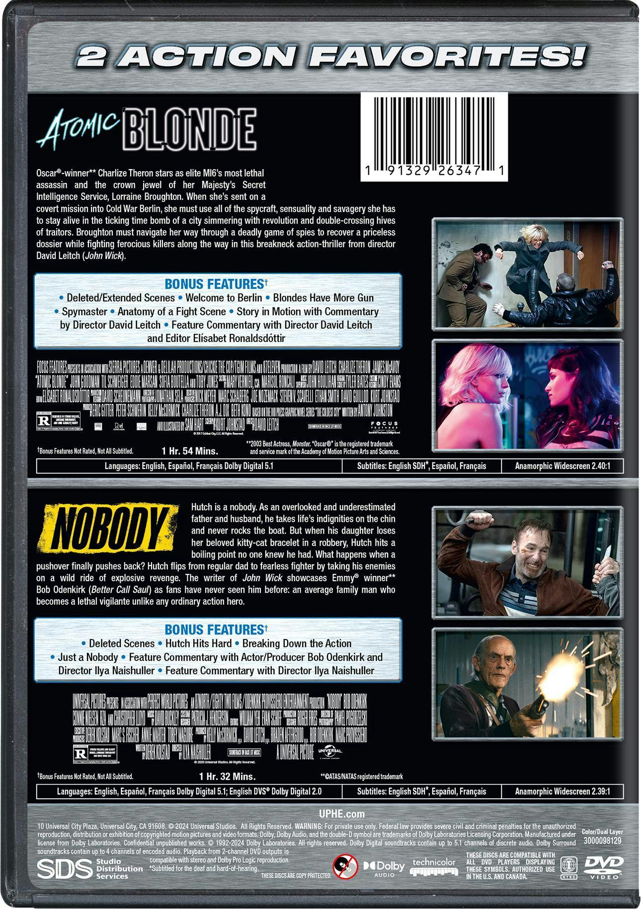 Atomic Blonde / Nobody 2-Movie Collection [DVD] - Image 3