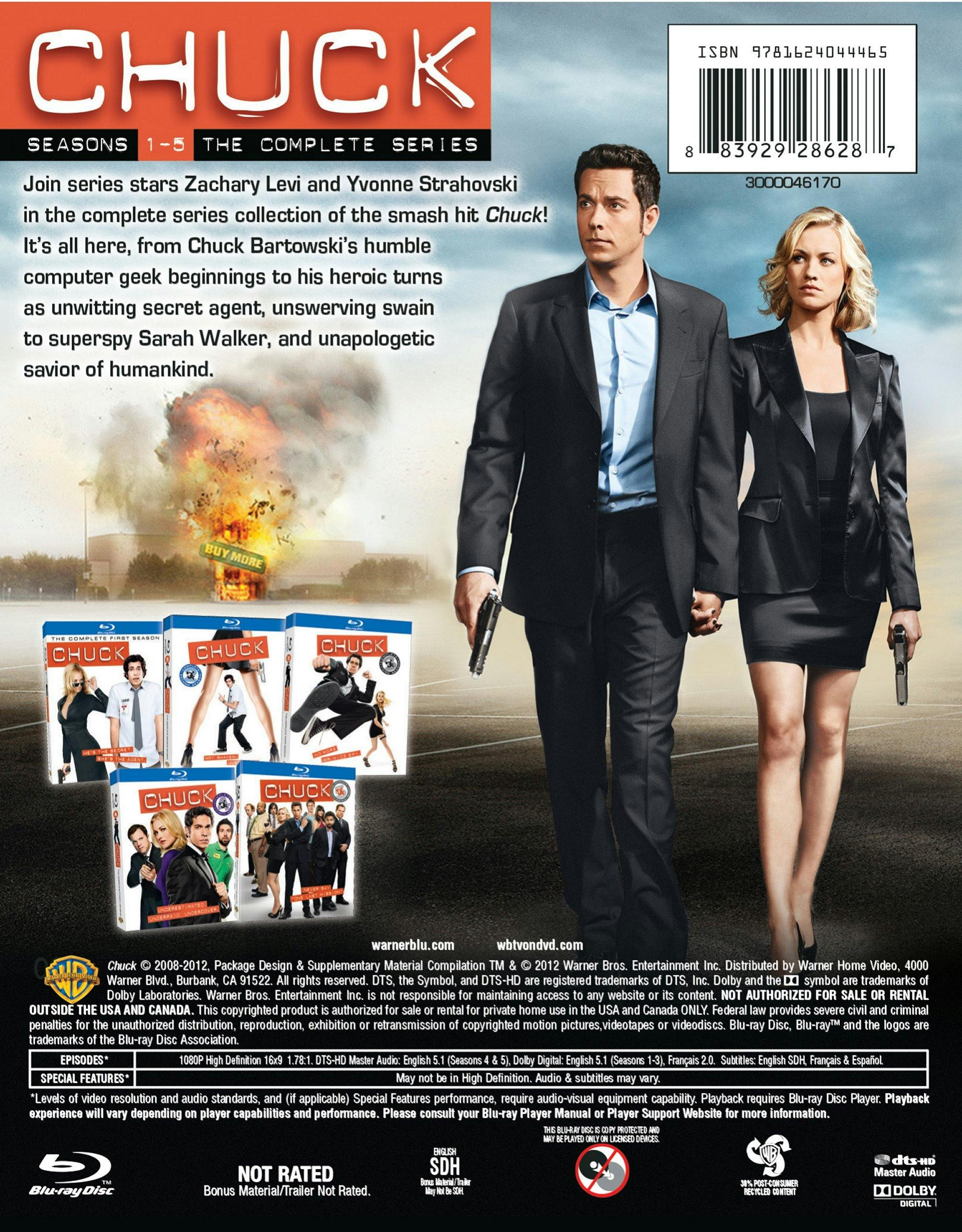 Chuck: The Complete Seasons 1-5 (Collector's Edition Box Set) [Blu-ray] - Image 2
