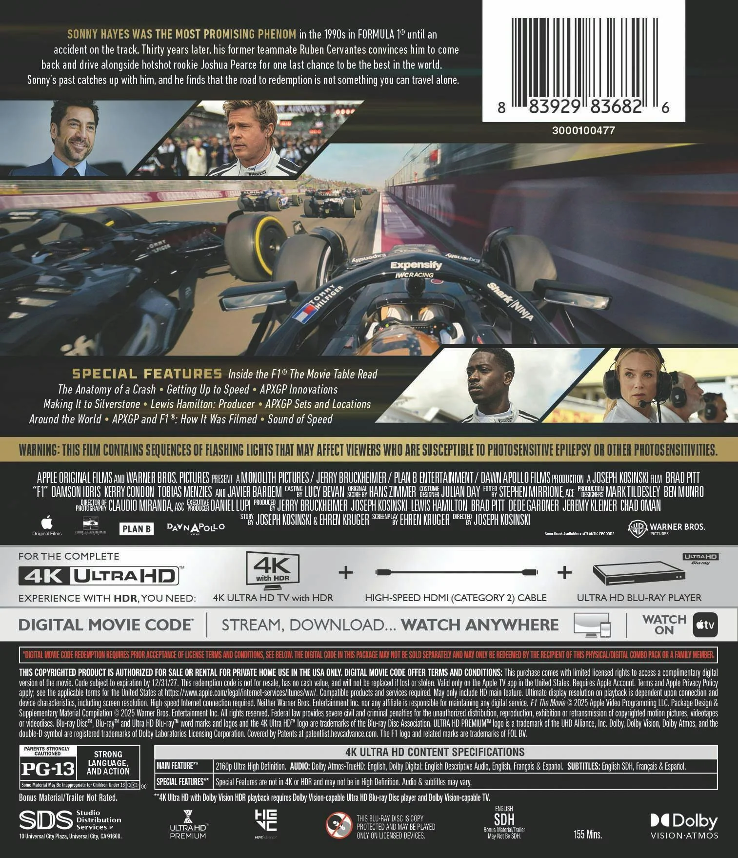 F1 The Movie (4K Ultra HD + Digital) [UHD] - Image 3