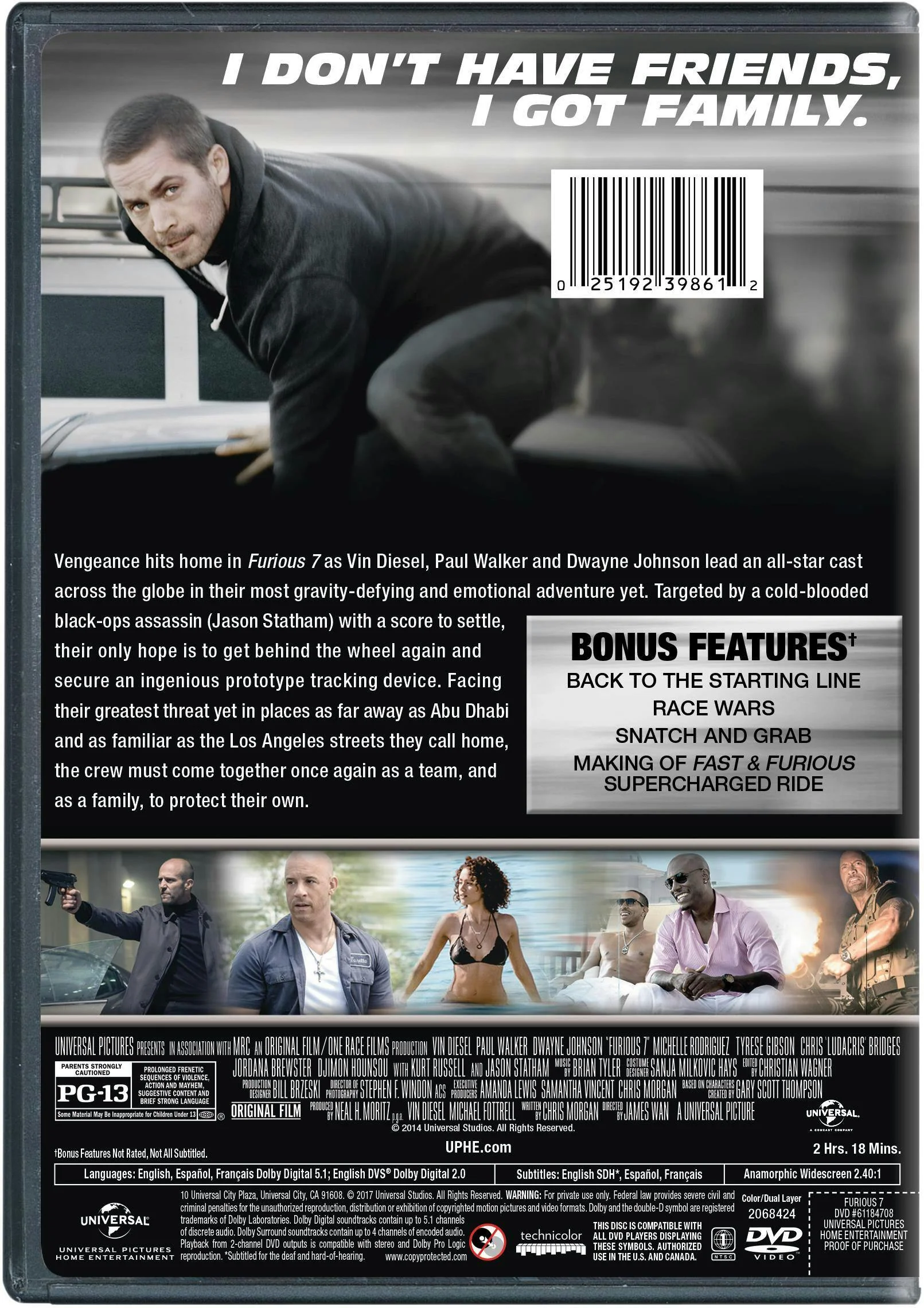 Fast & Furious 7 [DVD] - Image 2