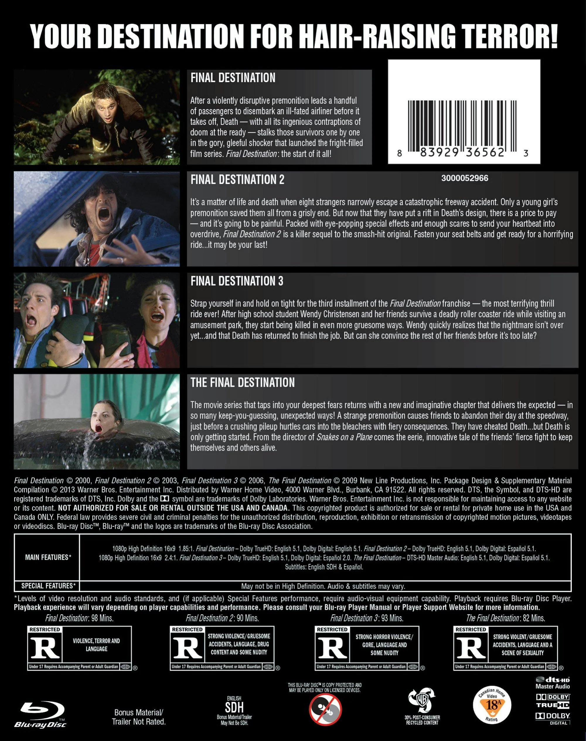 Final Destination Quadrilogy (Box Set) [Blu-ray] - Image 2