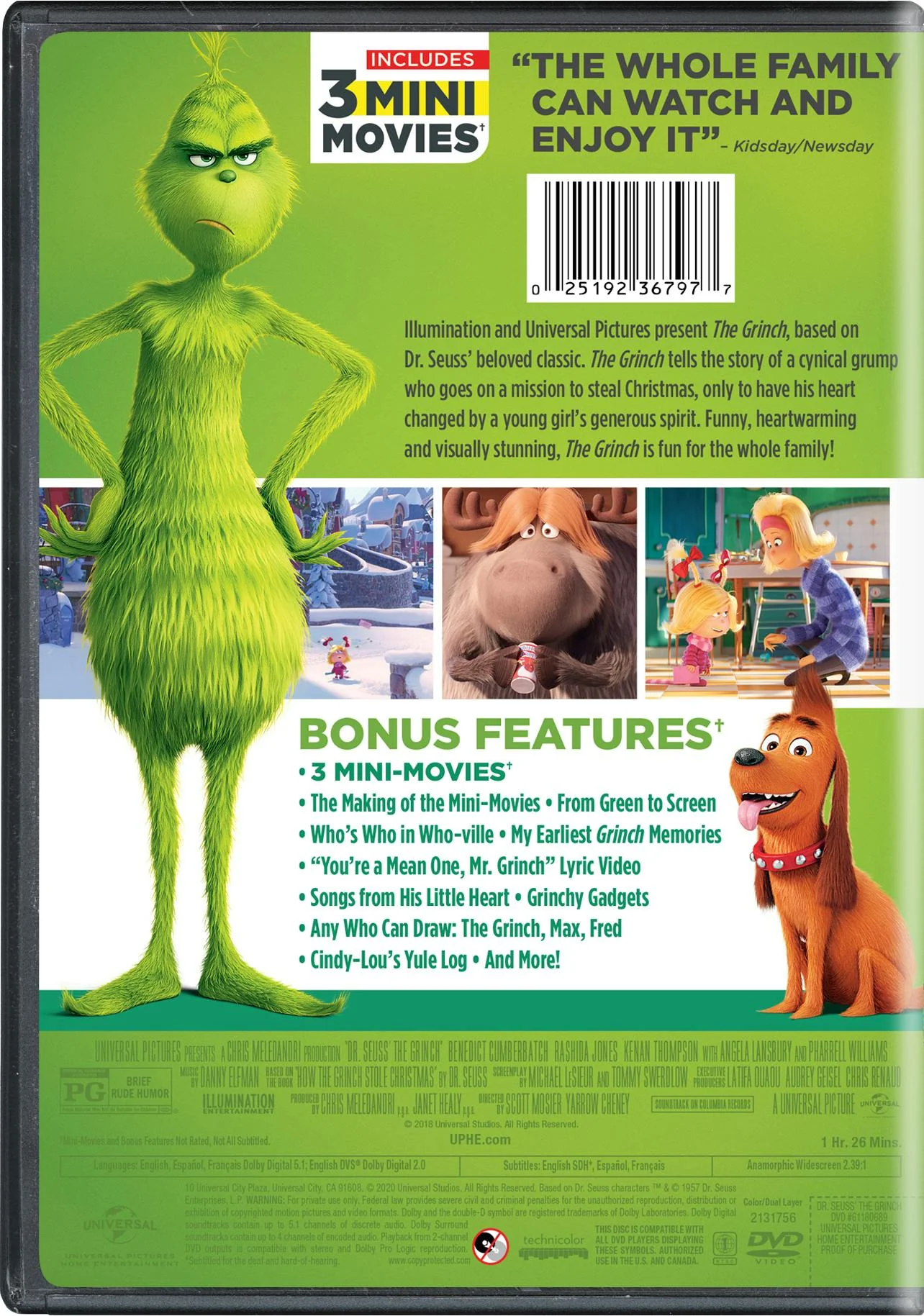 Illumination Presents: Dr. Seuss' The Grinch [DVD] - Image 2