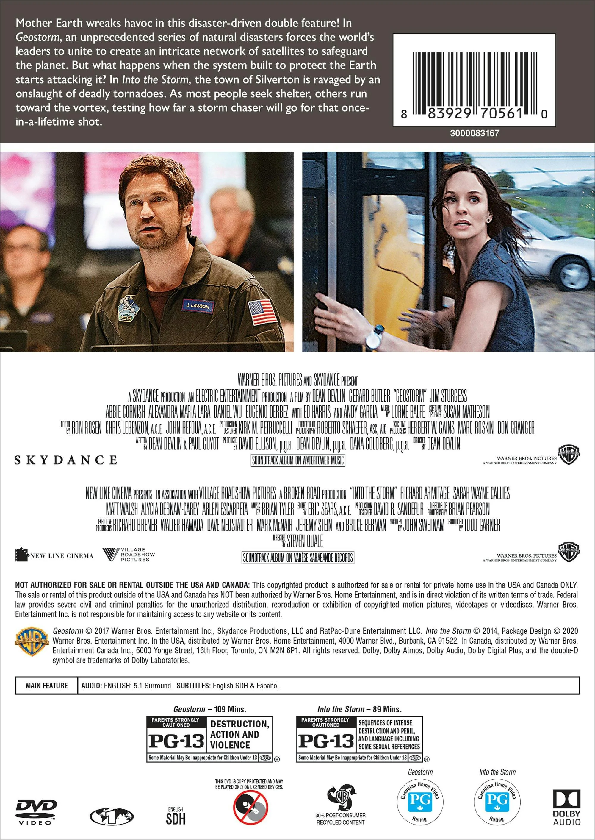 Into the Storm/Geostorm (DVD Double Feature) [DVD] - Image 2