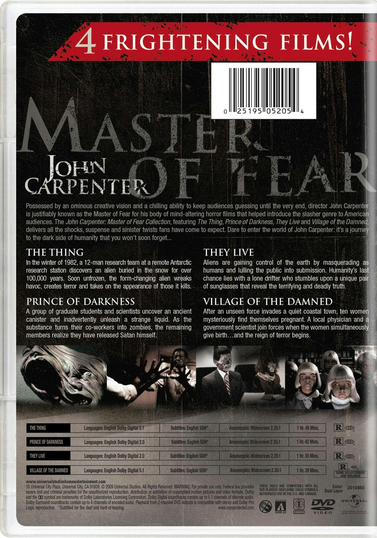 John Carpenter: Master of Fear Collection (DVD Set) [DVD] - Image 2