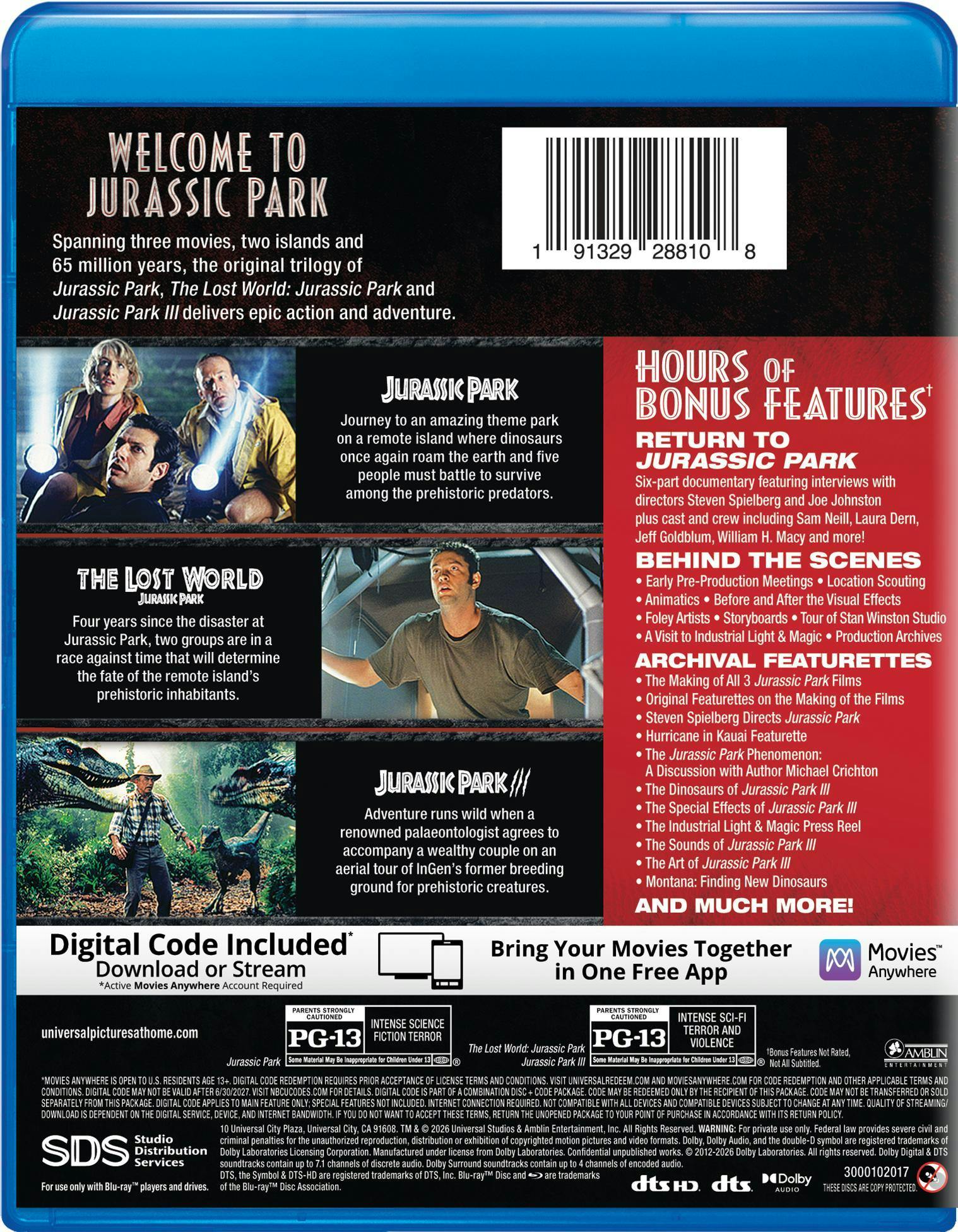Jurassic Park Trilogy (Blu-ray + Digital) [Blu-ray] - Image 3