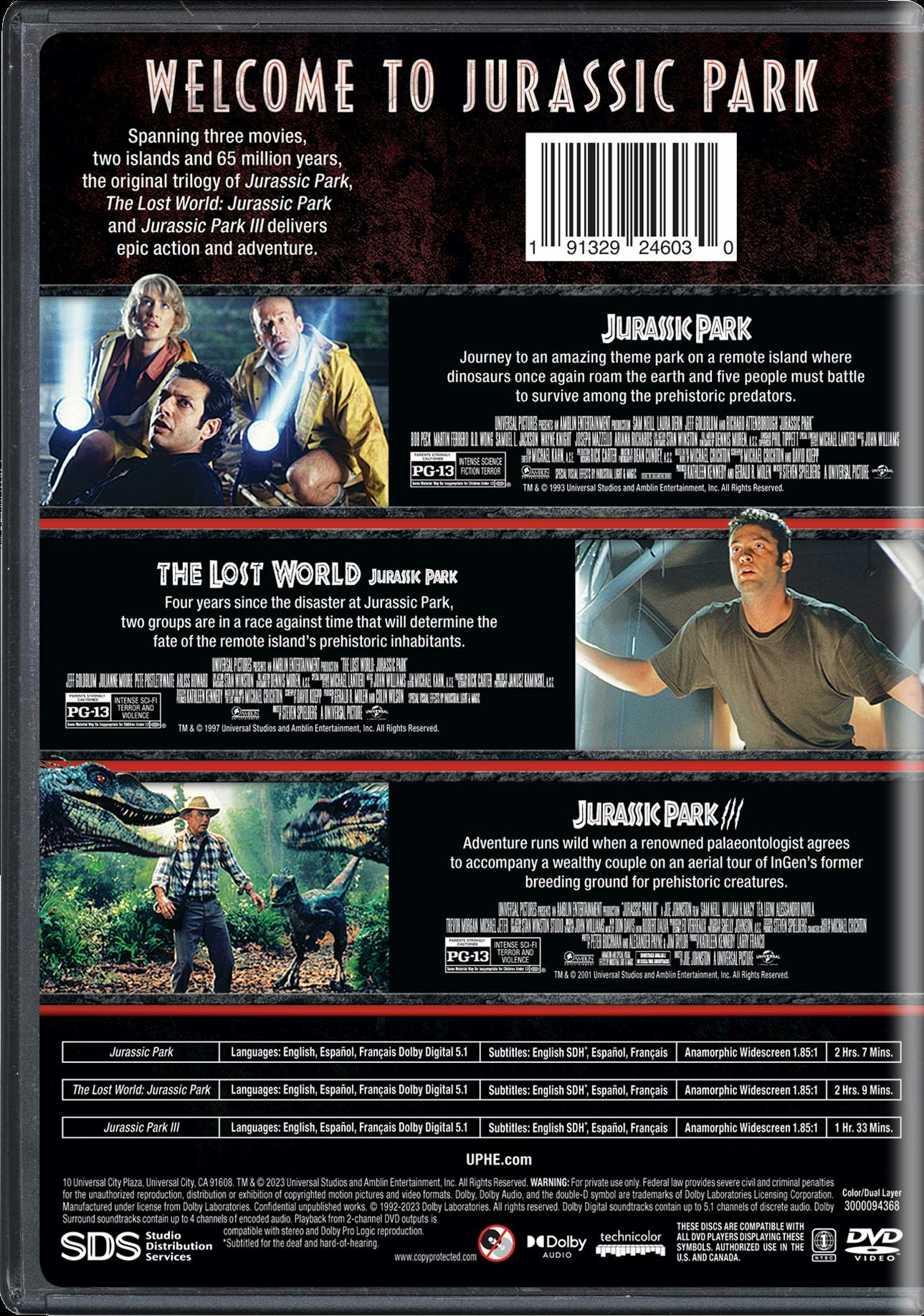 Jurassic Park: Trilogy Collection (Box Set) [DVD] - Image 3