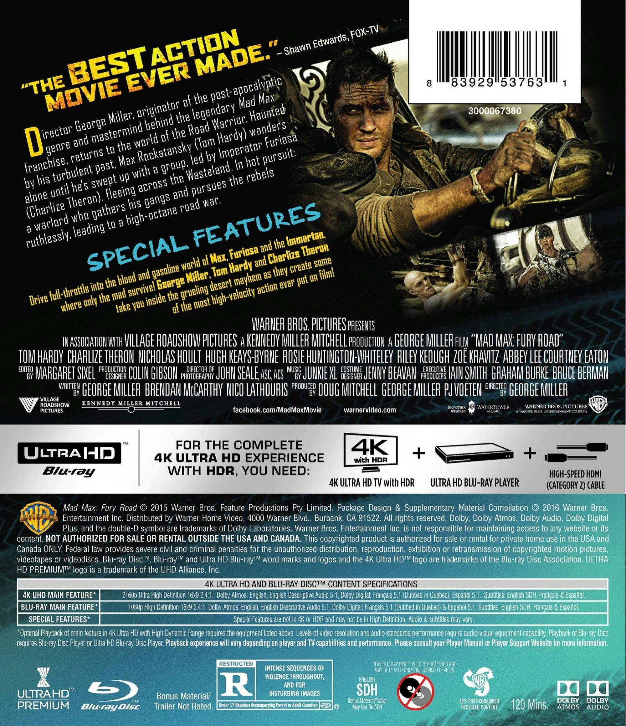Mad Max: Fury Road (4K Ultra HD + Blu-ray) [UHD] - Image 2