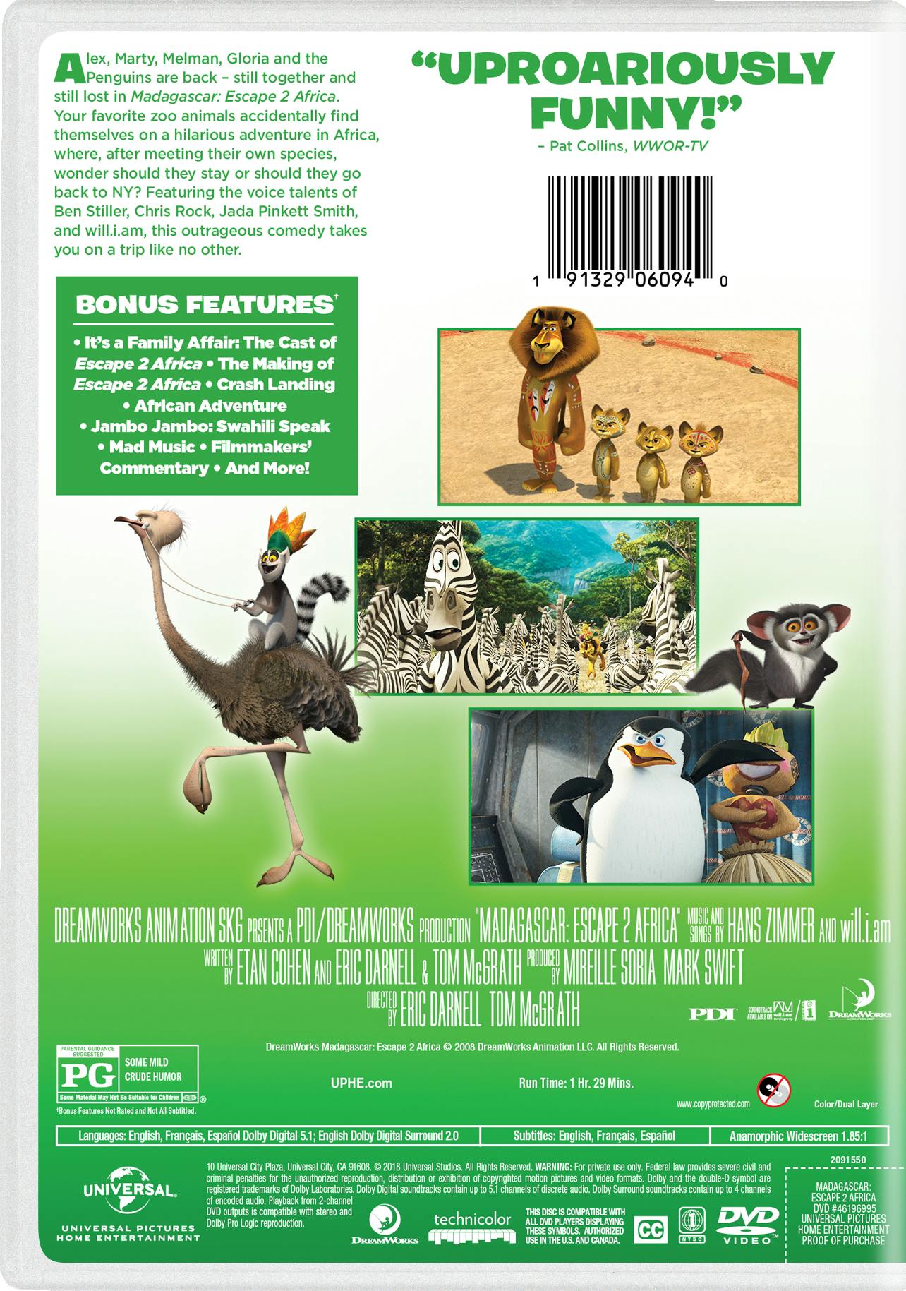 Madagascar: Escape 2 Africa (DVD New Box Art) [DVD] - Image 2
