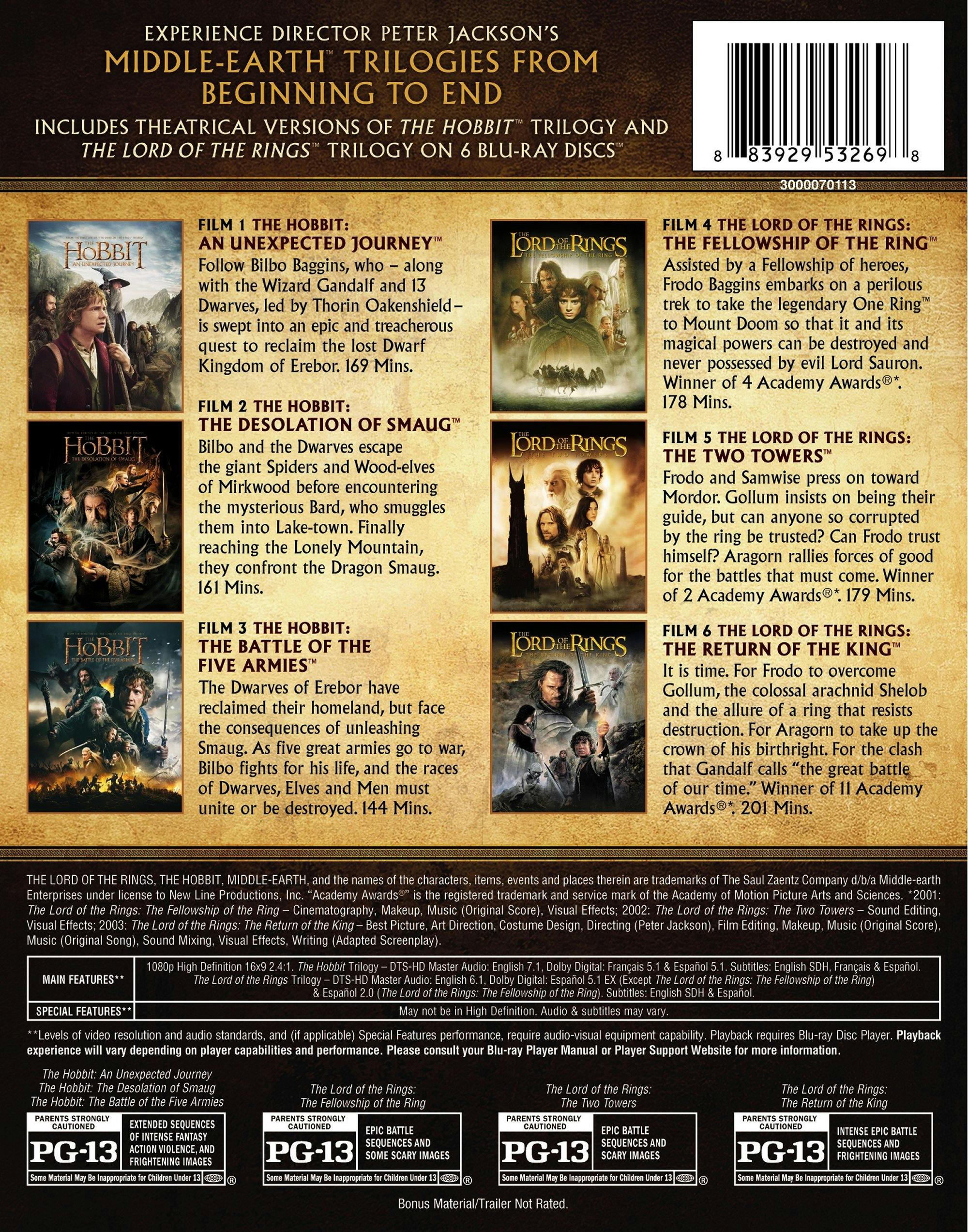 Middle Earth Theatrical Collection (Box Set) [Blu-ray] - Image 2