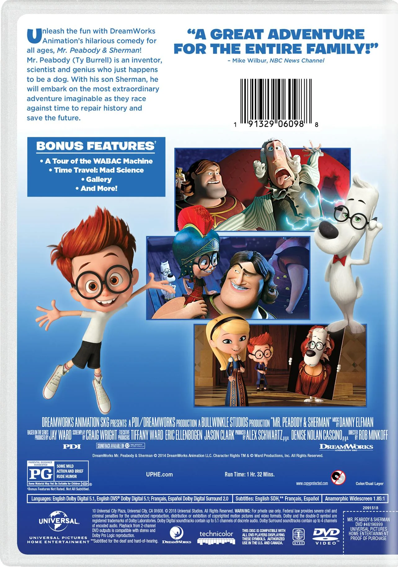 Mr. Peabody and Sherman (DVD New Box Art) [DVD] - Image 2