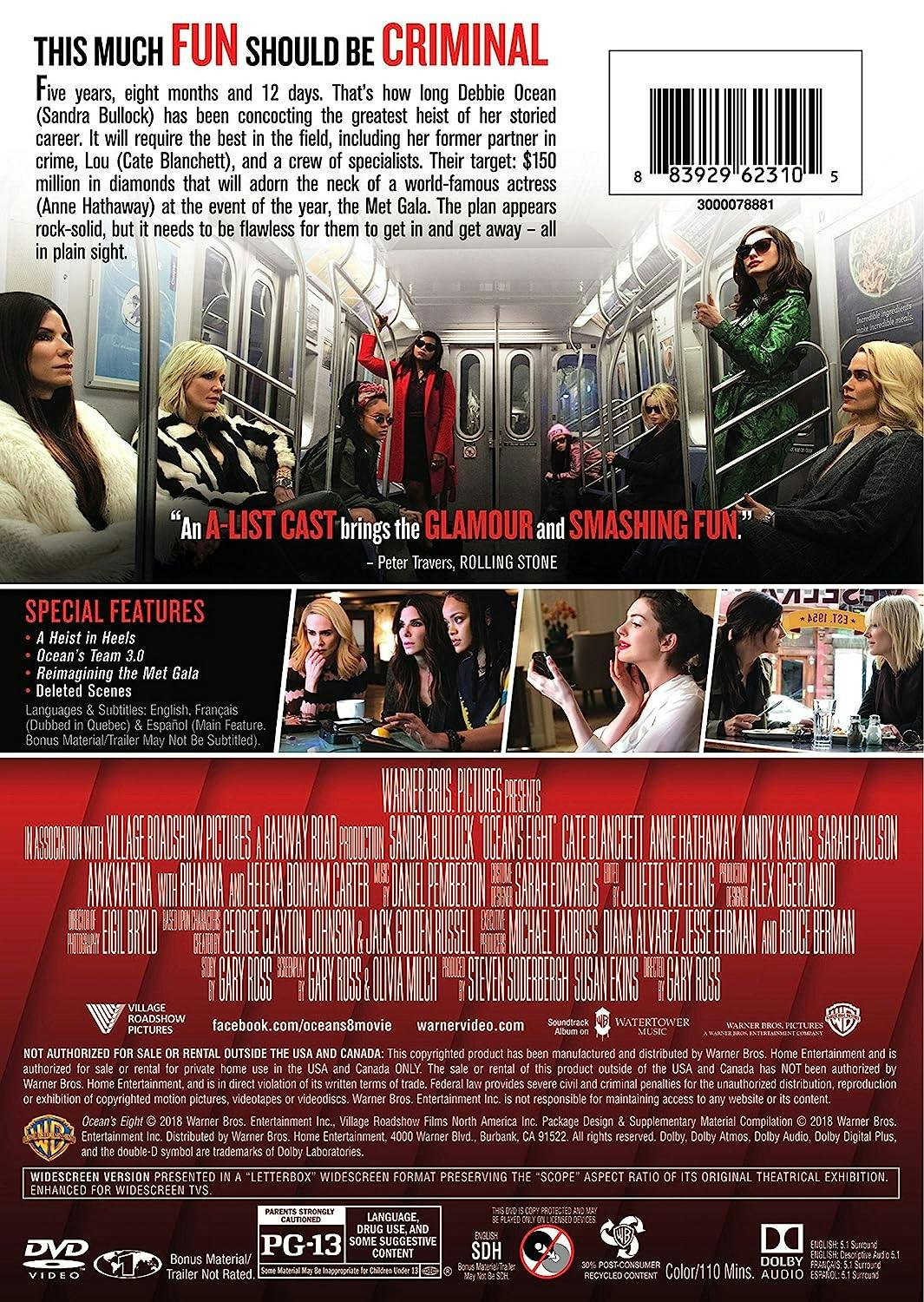 Ocean's 8 [DVD] - Image 2