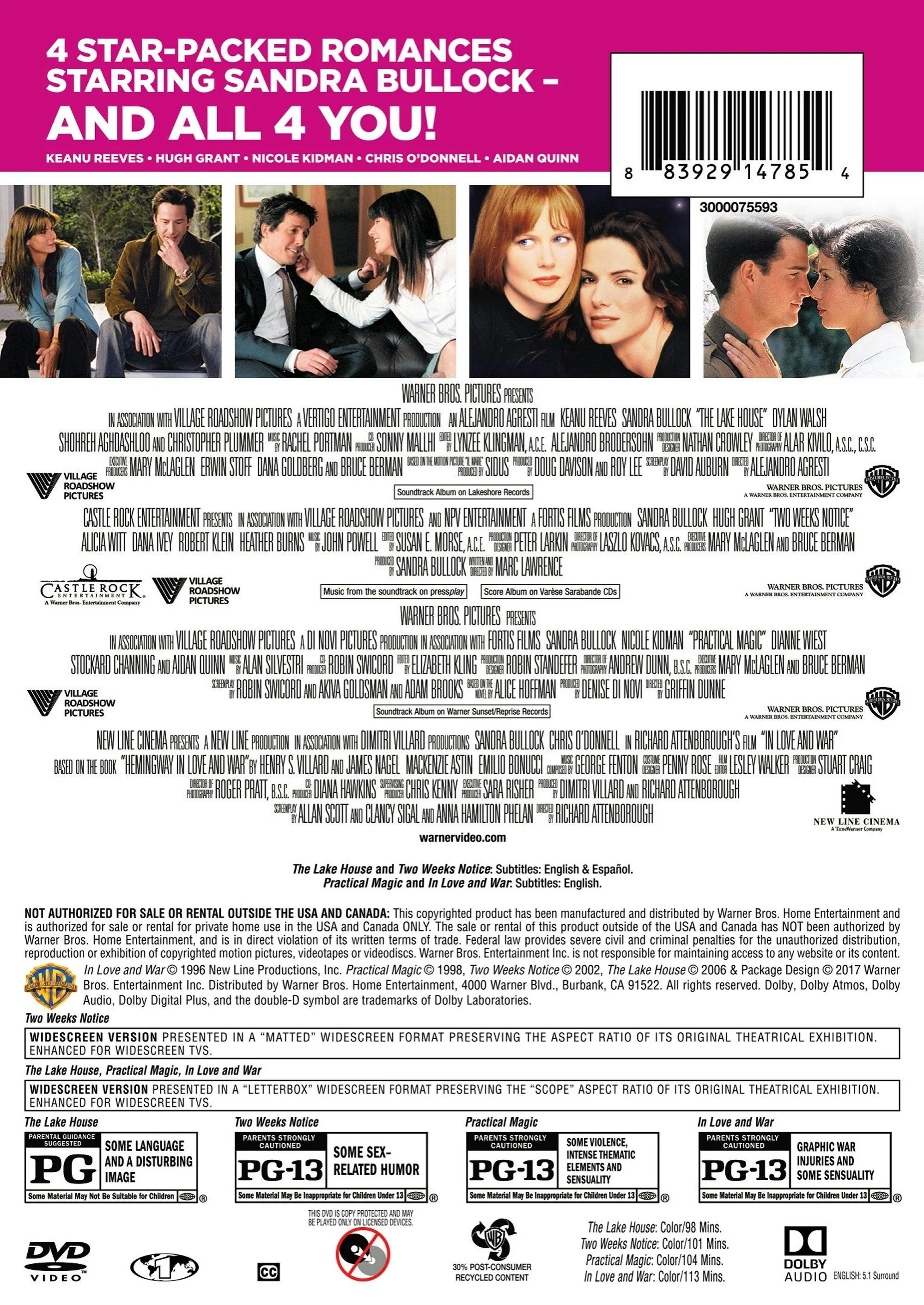 Sandra Bullock Romance Collection [DVD] - Image 2