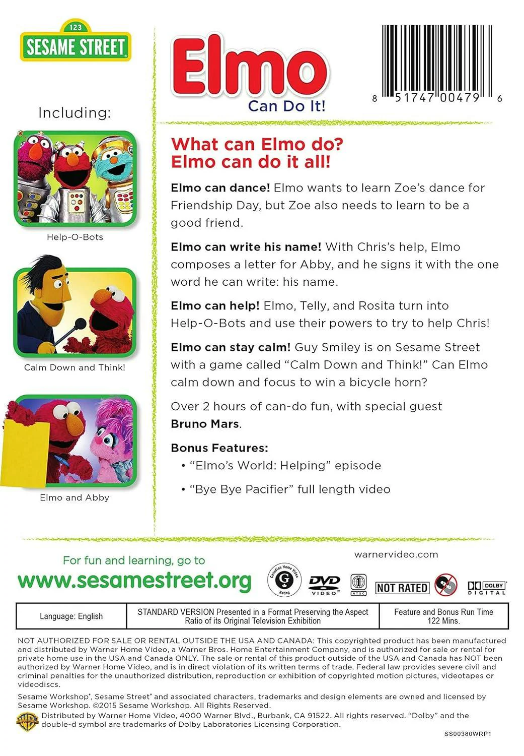 Sesame Street: Elmo Can Do It! [DVD] - Image 3