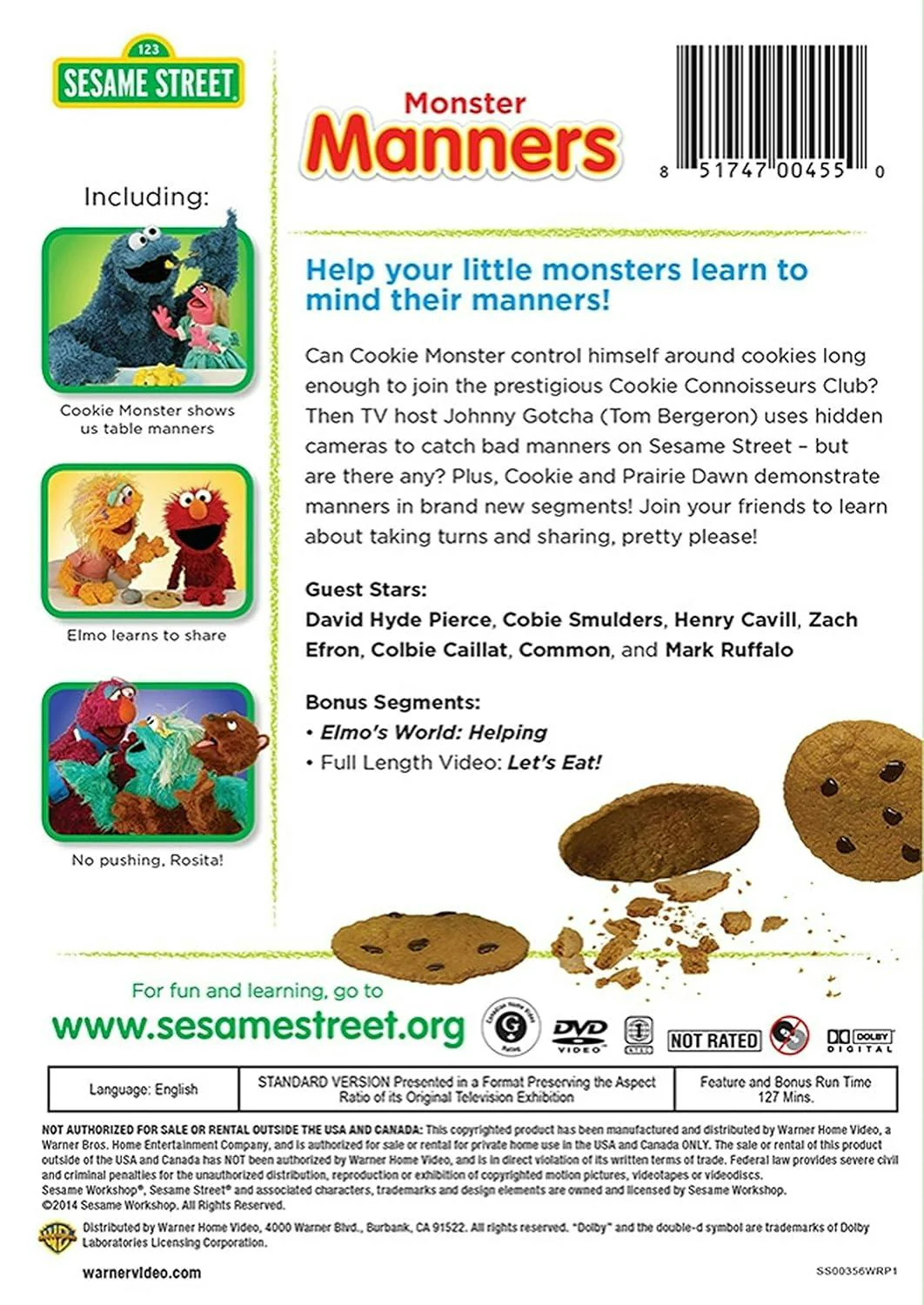 Sesame Street: Monster Manners [DVD] - Image 3