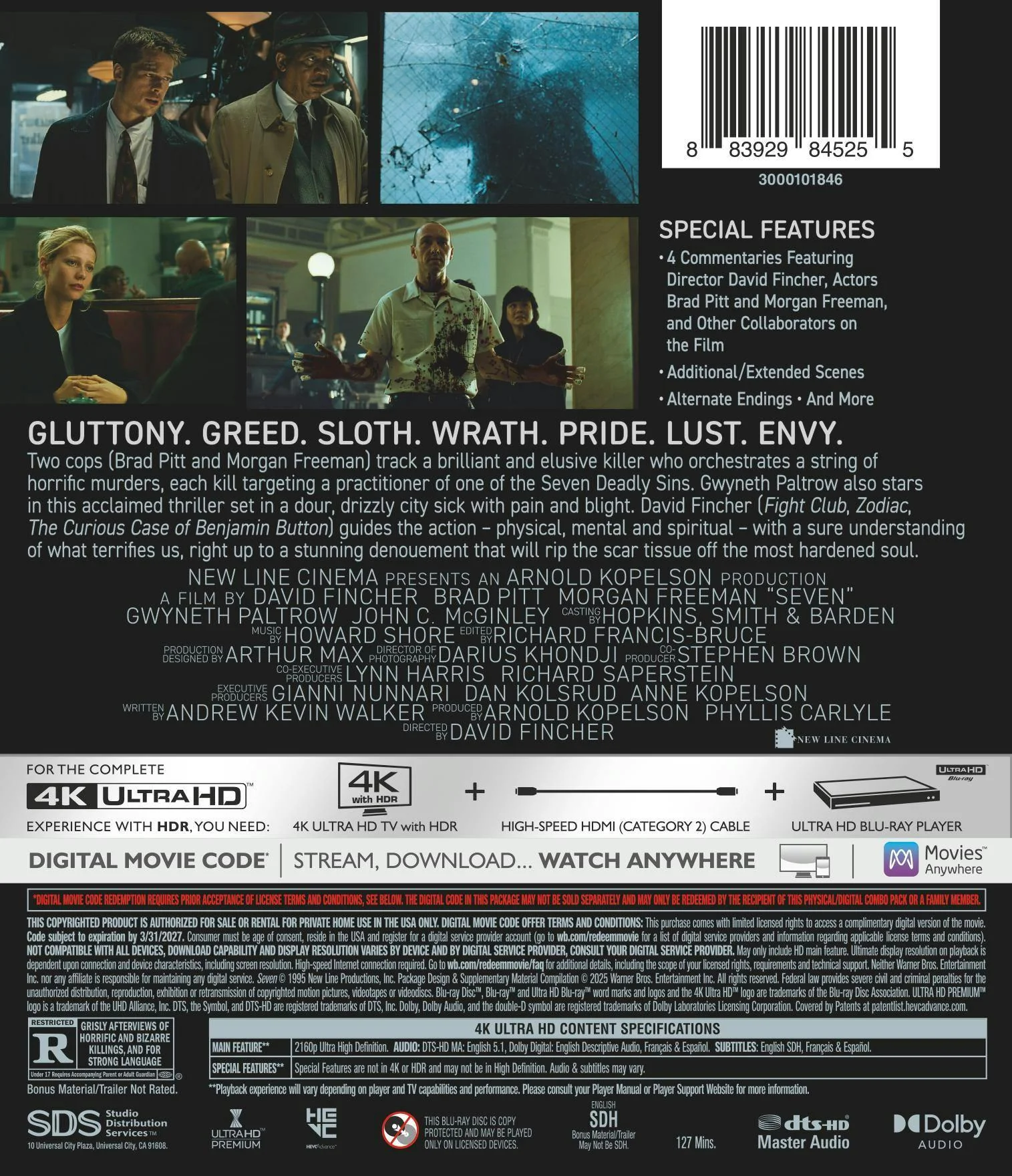 Seven (Repackaged 4K Ultra HD + Digital) [UHD] - Image 3
