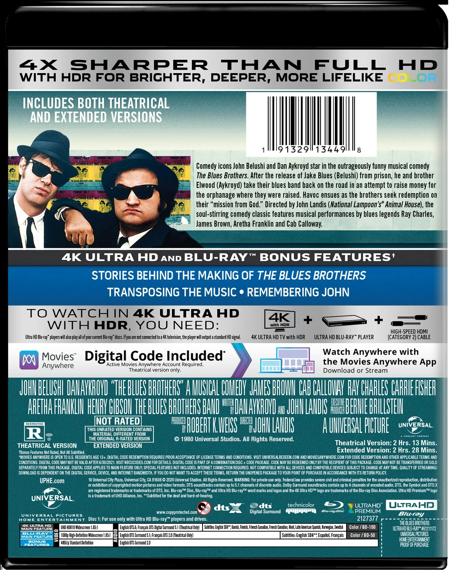 The Blues Brothers (4K Ultra HD) [UHD] - Image 2