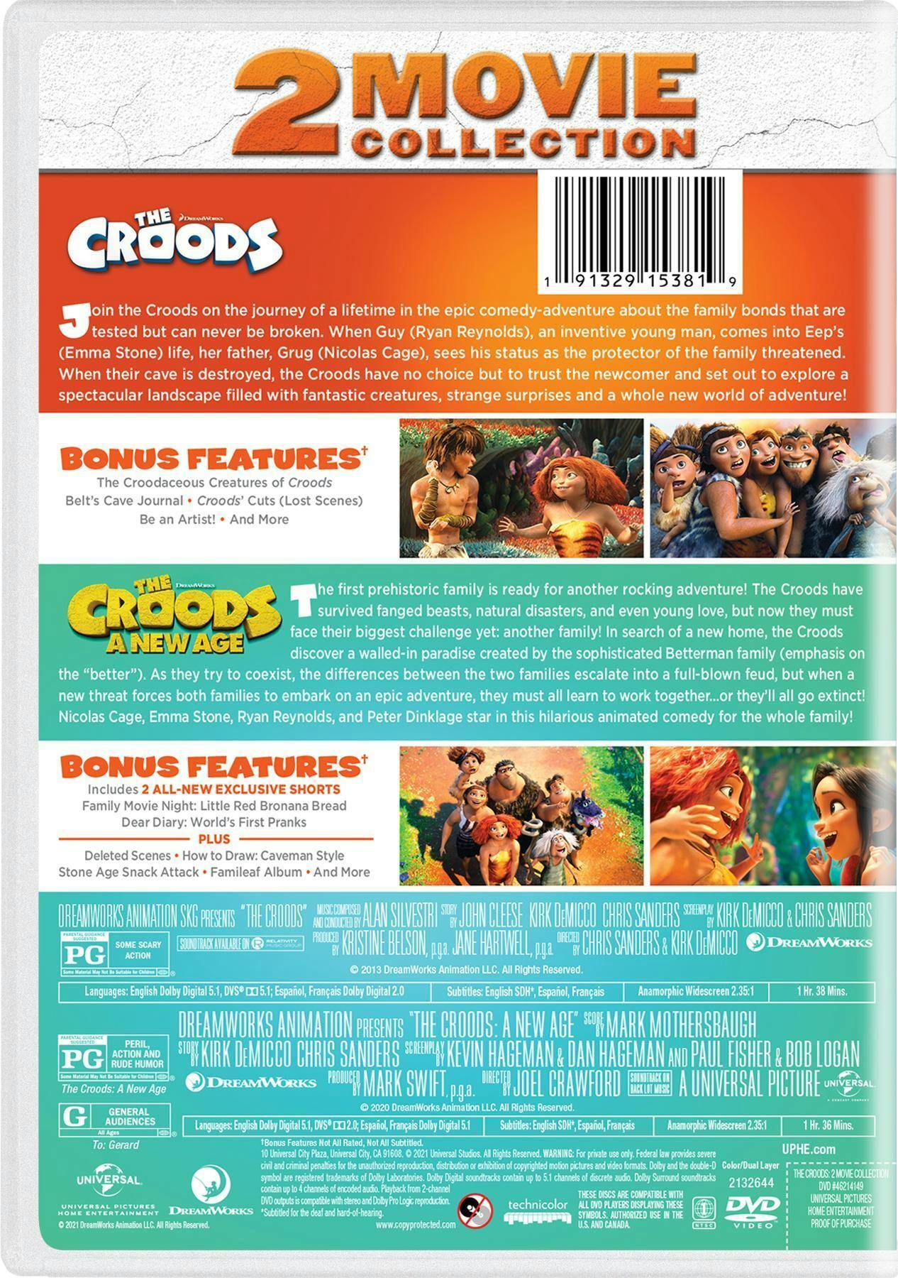 The Croods: 2 Movie Collection [DVD] - Image 2