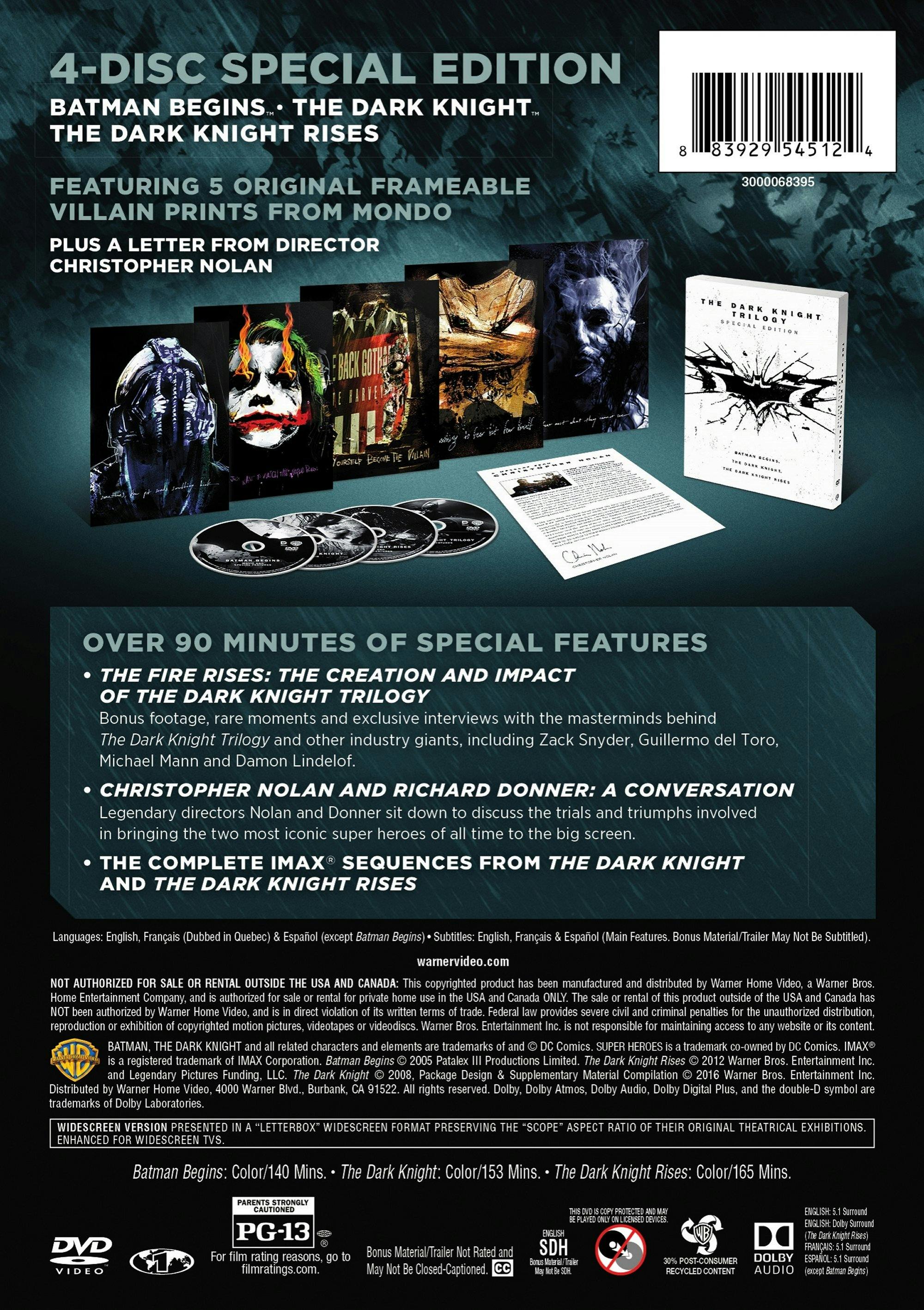 The Dark Knight Trilogy (Special Edition Box Set) [DVD] - Image 2