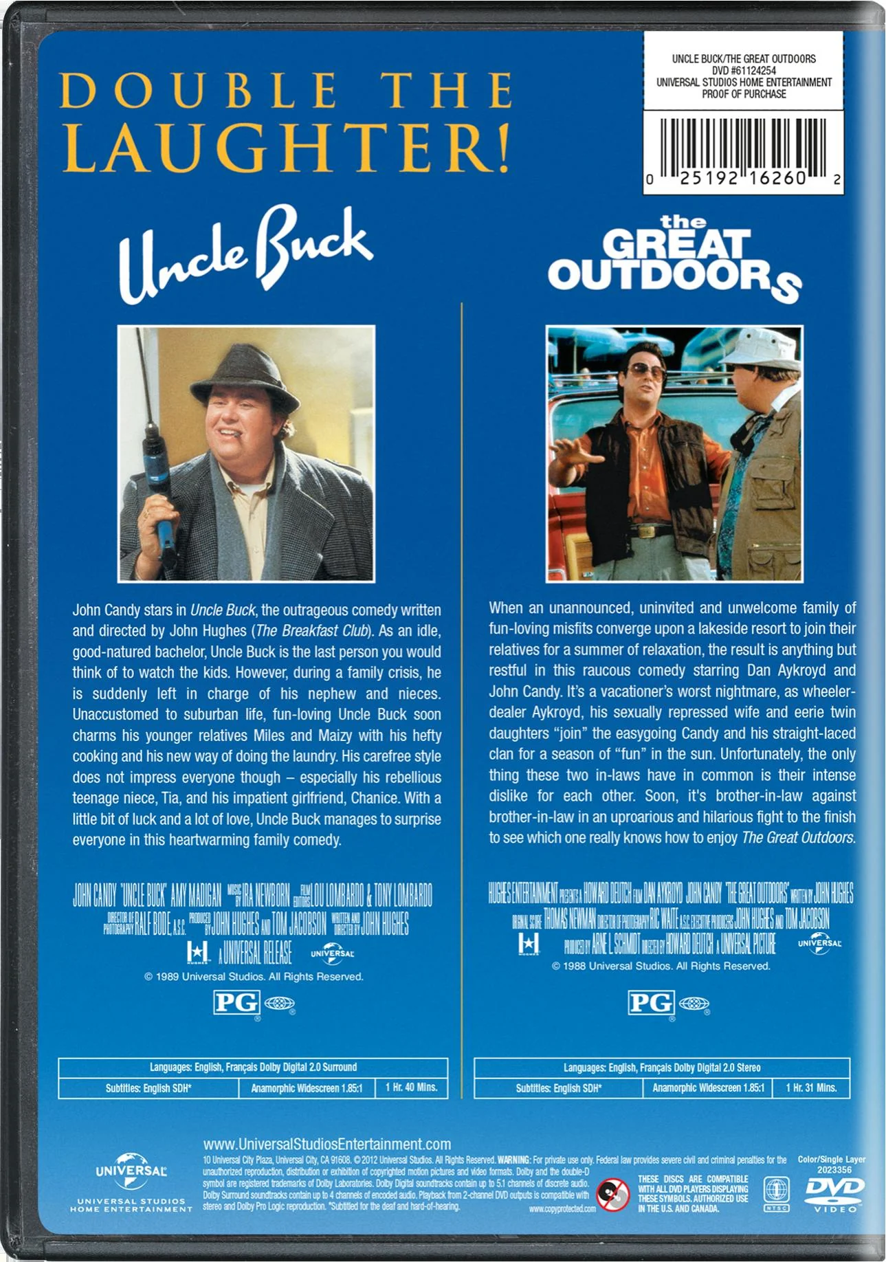 The Great Outdoors/Uncle Buck (DVD Double Feature) [DVD] - Image 2