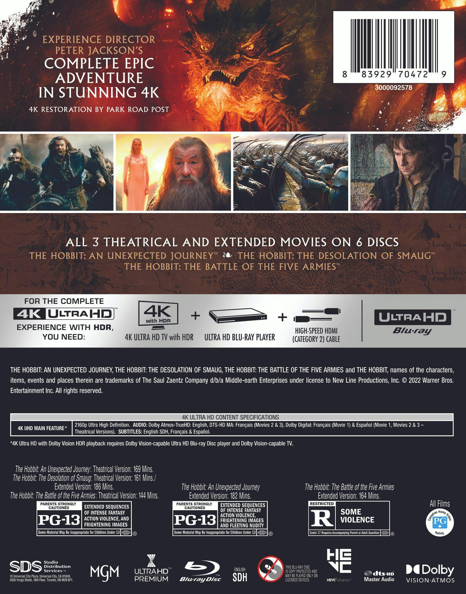 The Hobbit: Trilogy (4K Ultra HD) [UHD] - Image 3