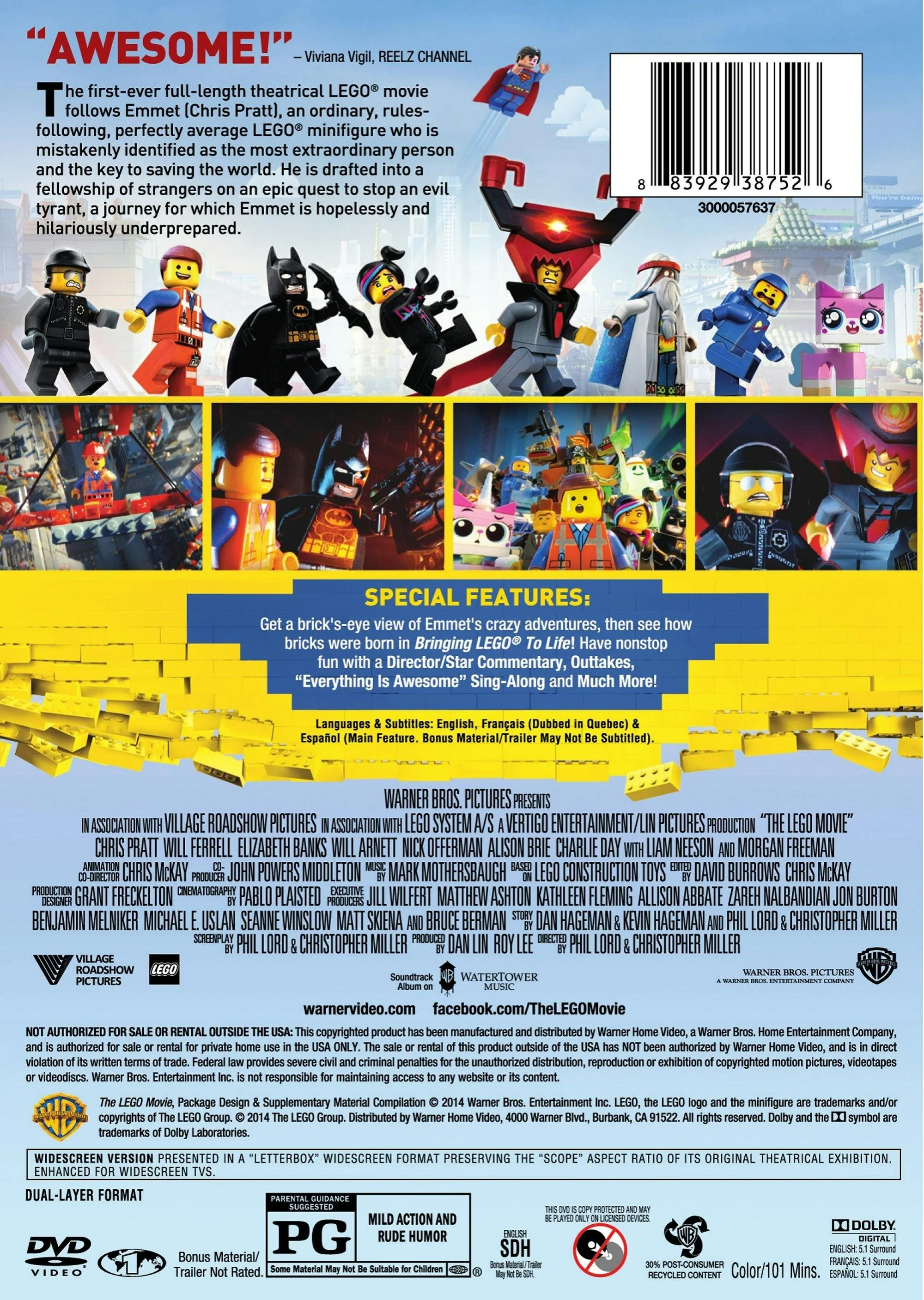 The LEGO Movie (DVD Special Edition) [DVD] - Image 2