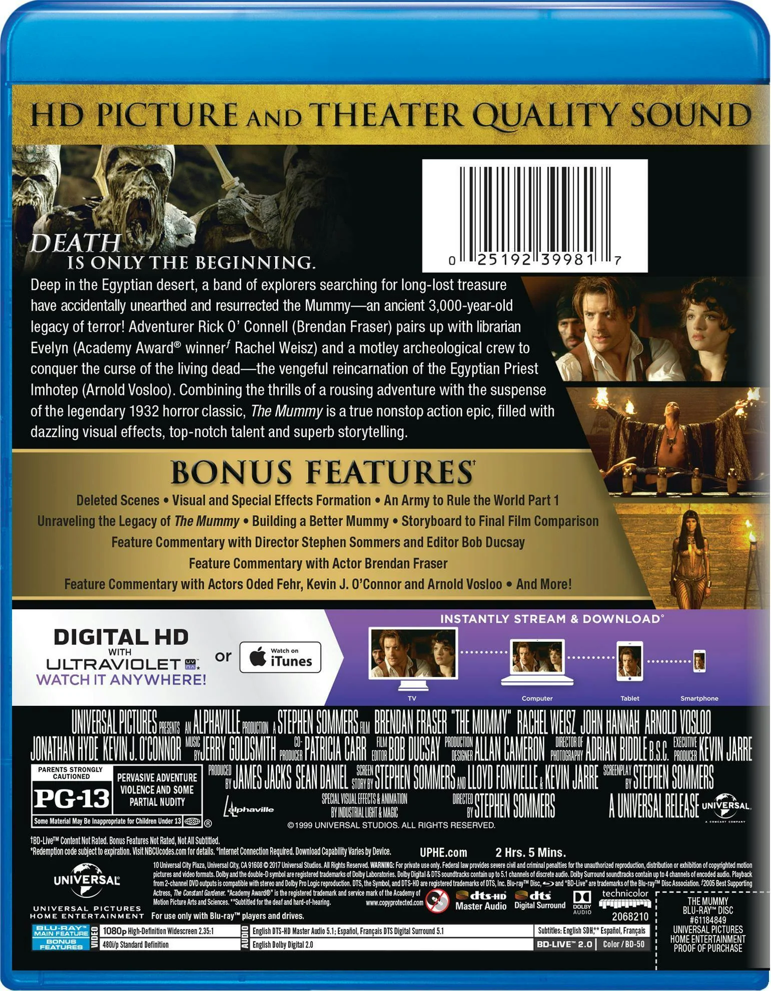 The Mummy (1999) (Digital) [Blu-ray] - Image 2