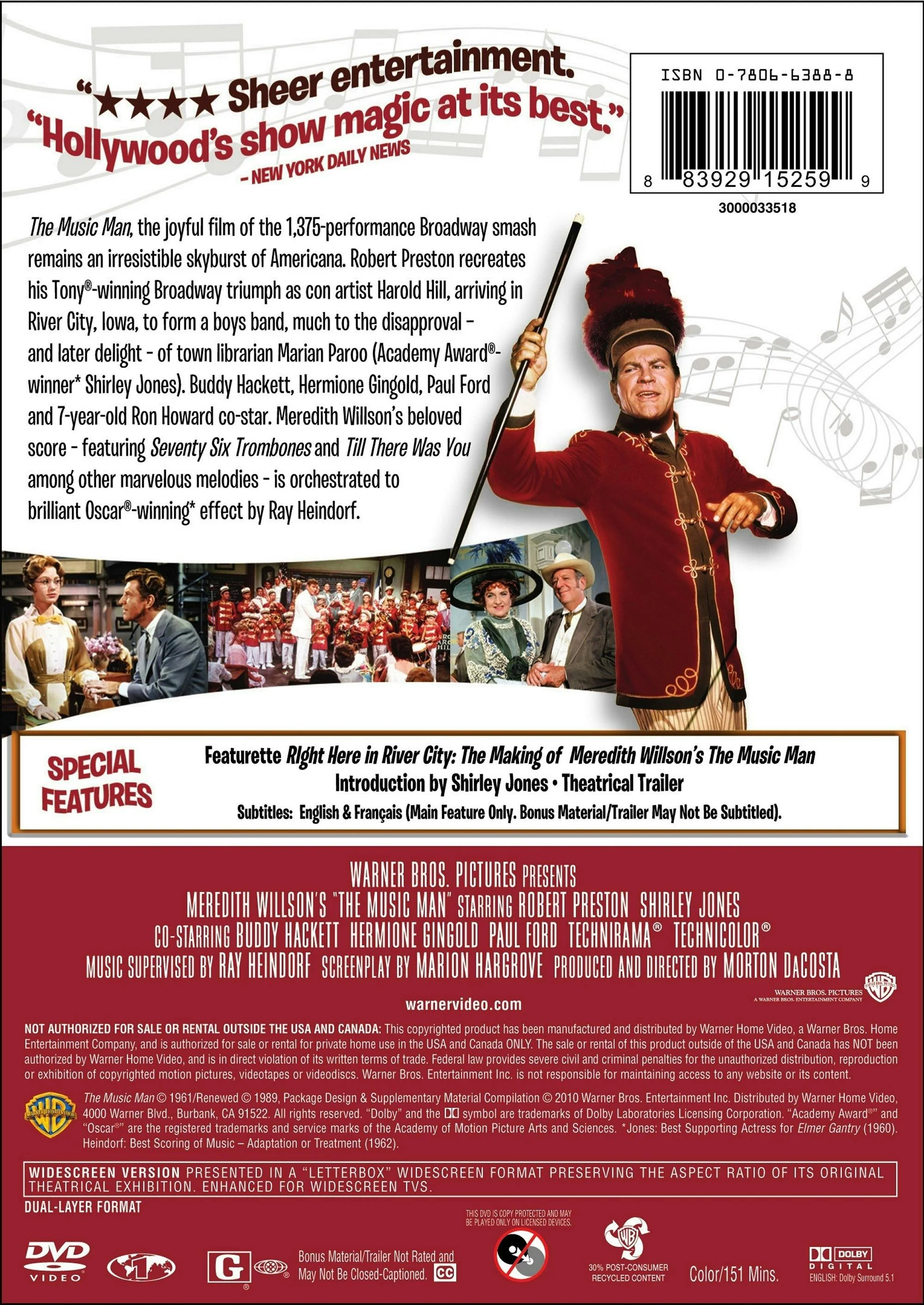 The Music Man (DVD New Box Art) [DVD] - Image 3