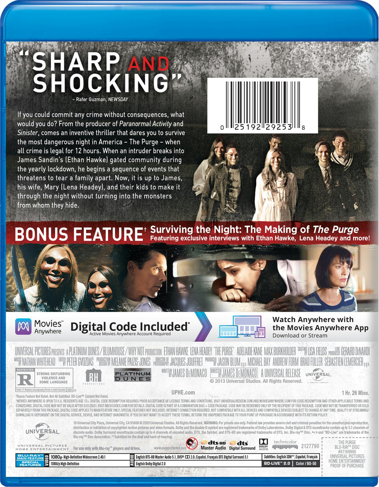 The Purge (Blu-ray + Digital HD) [Blu-ray] - Image 2