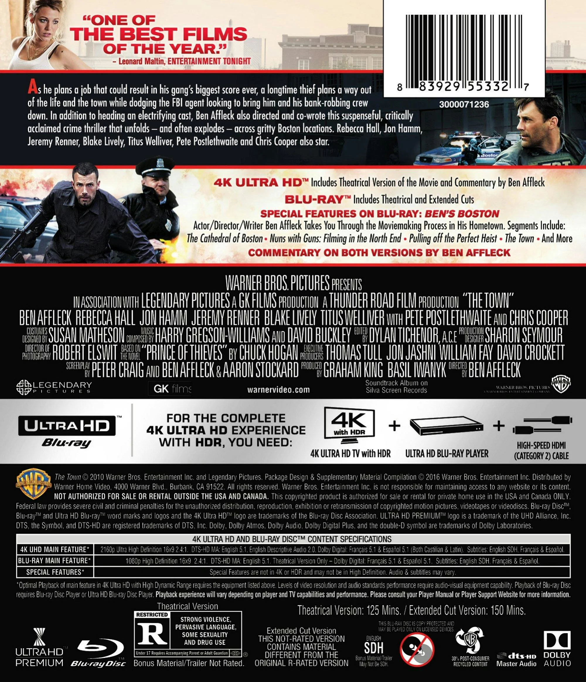 The Town (4K Ultra HD + Blu-ray) [UHD] - Image 2