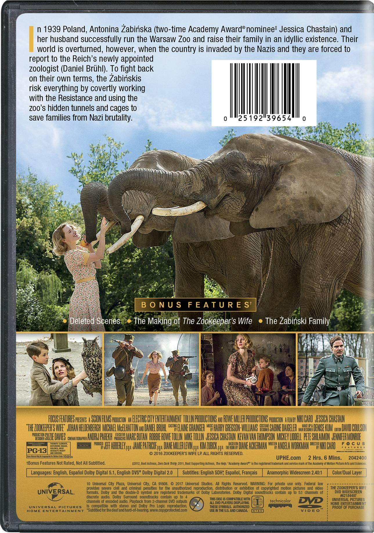 The Zookeeper's Wife [DVD] - Image 2