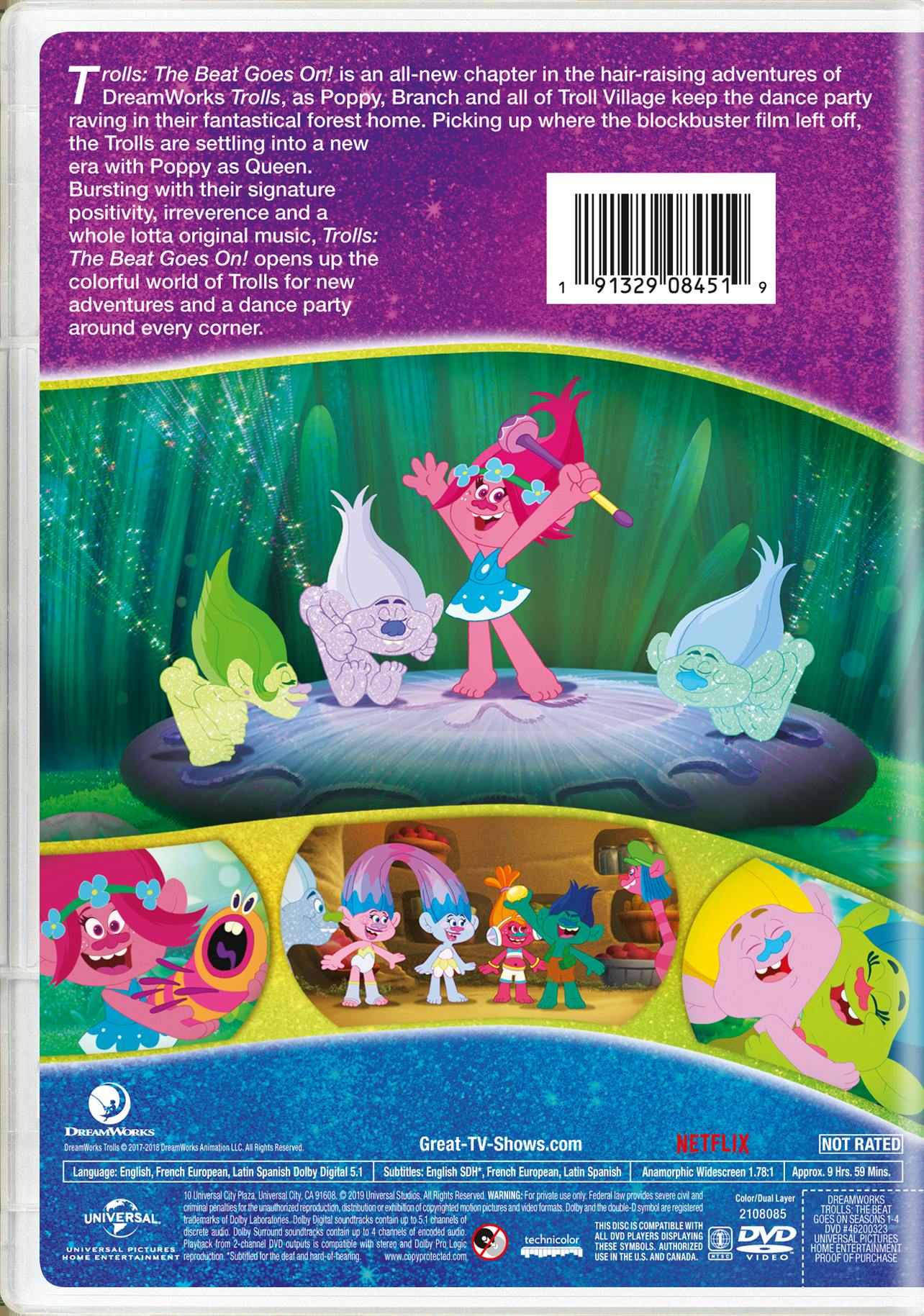 Trolls: The Beat Goes On! - Seasons 1 - 4 (2019) (DVD Set) [DVD] - Image 2