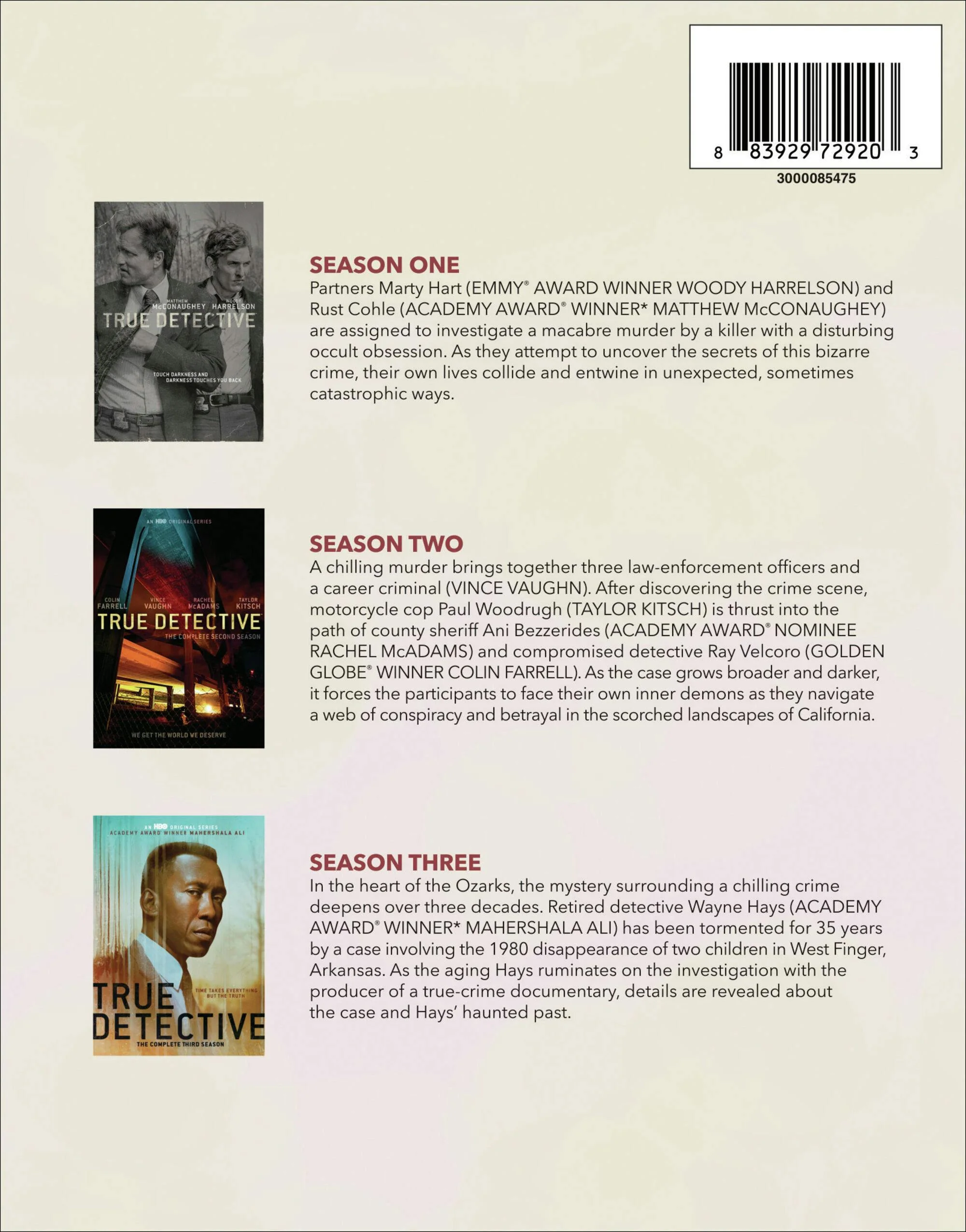 True Detective: The Complete Seasons 1-3 (Box Set) [Blu-ray] - Image 2
