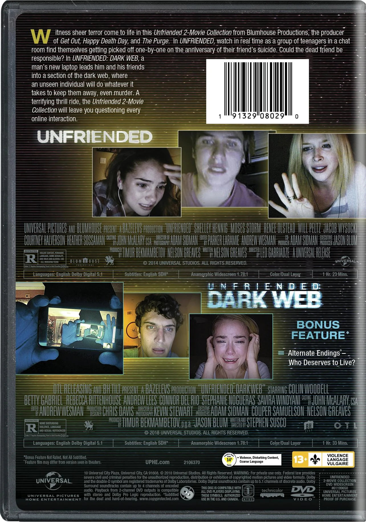 Unfriended/Unfriended: Dark Web (DVD Double Feature) [DVD] - Image 2