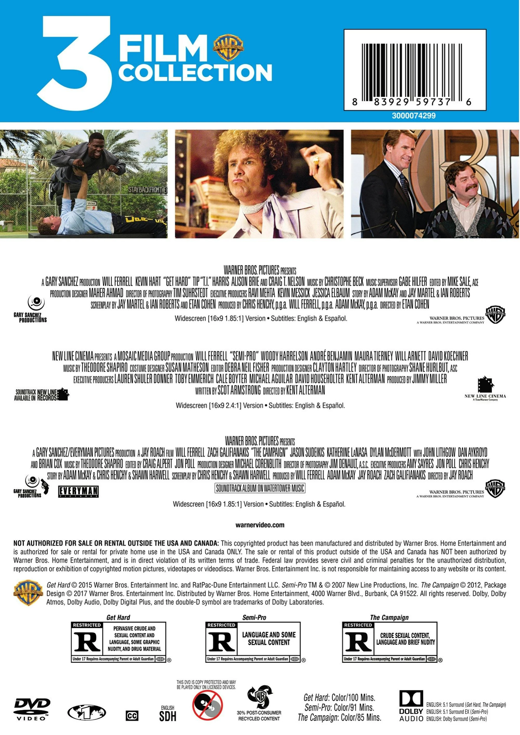Will Ferrell: 3 Film Collection (DVD Triple Feature) [DVD] - Image 2