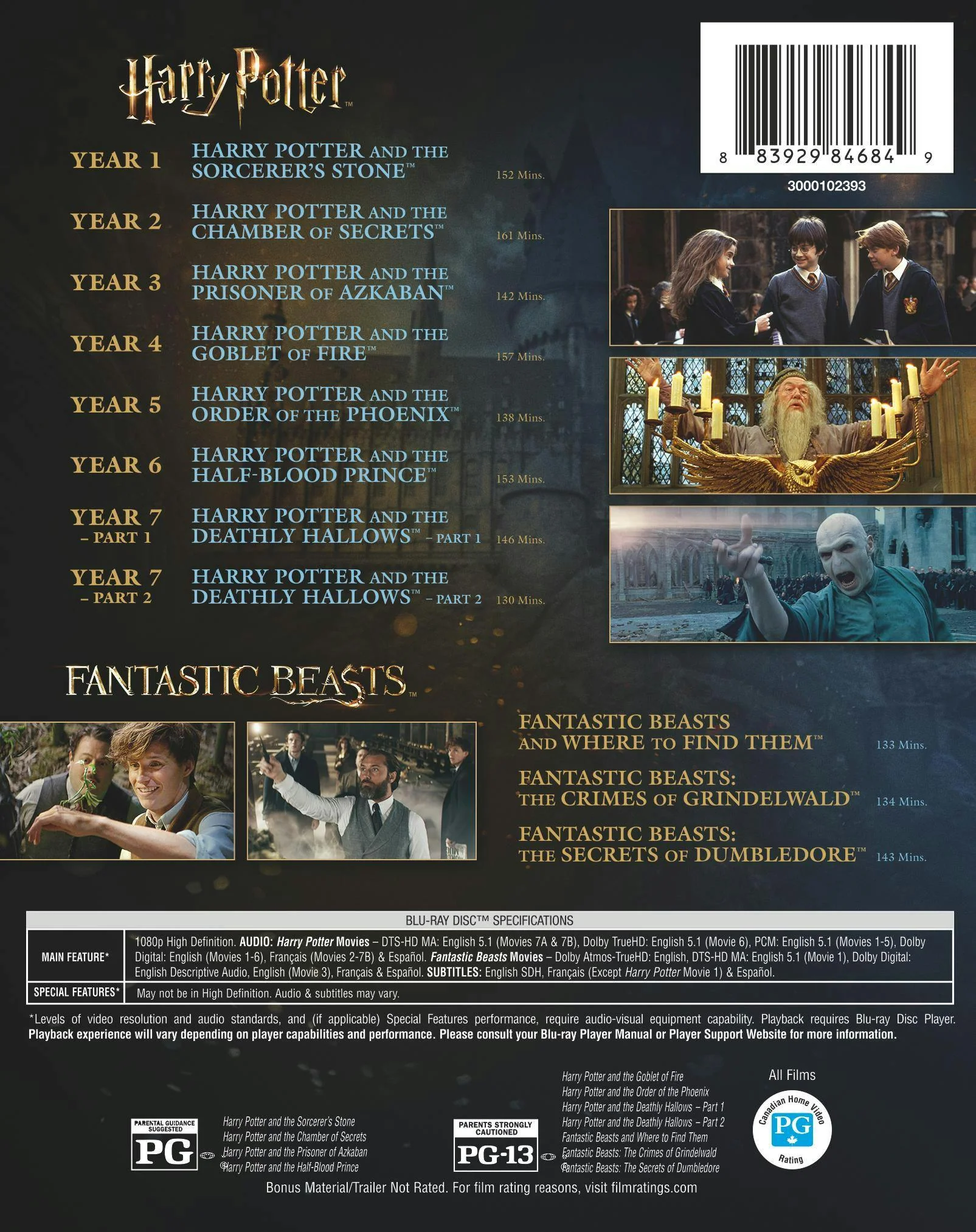 Wizarding World 11-Film Collection [Blu-ray] - Image 3